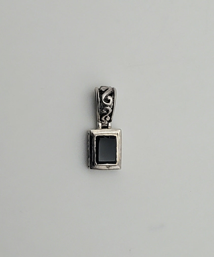 Sterling Silver Black Onyx Pendant
