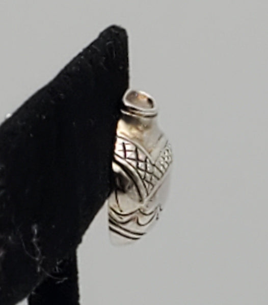 SINGLE UNMATCHED Sterling Silver Pottery Vase Stud Earring