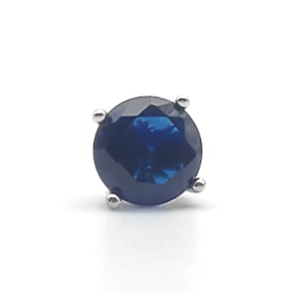 SINGLE UNMATCHED Dark Blue Crystal Stud Earring