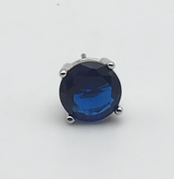 SINGLE UNMATCHED Dark Blue Crystal Stud Earring