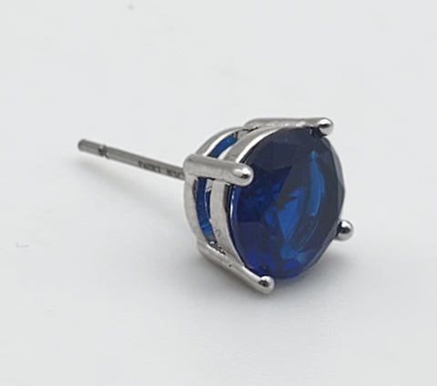 SINGLE UNMATCHED Dark Blue Crystal Stud Earring