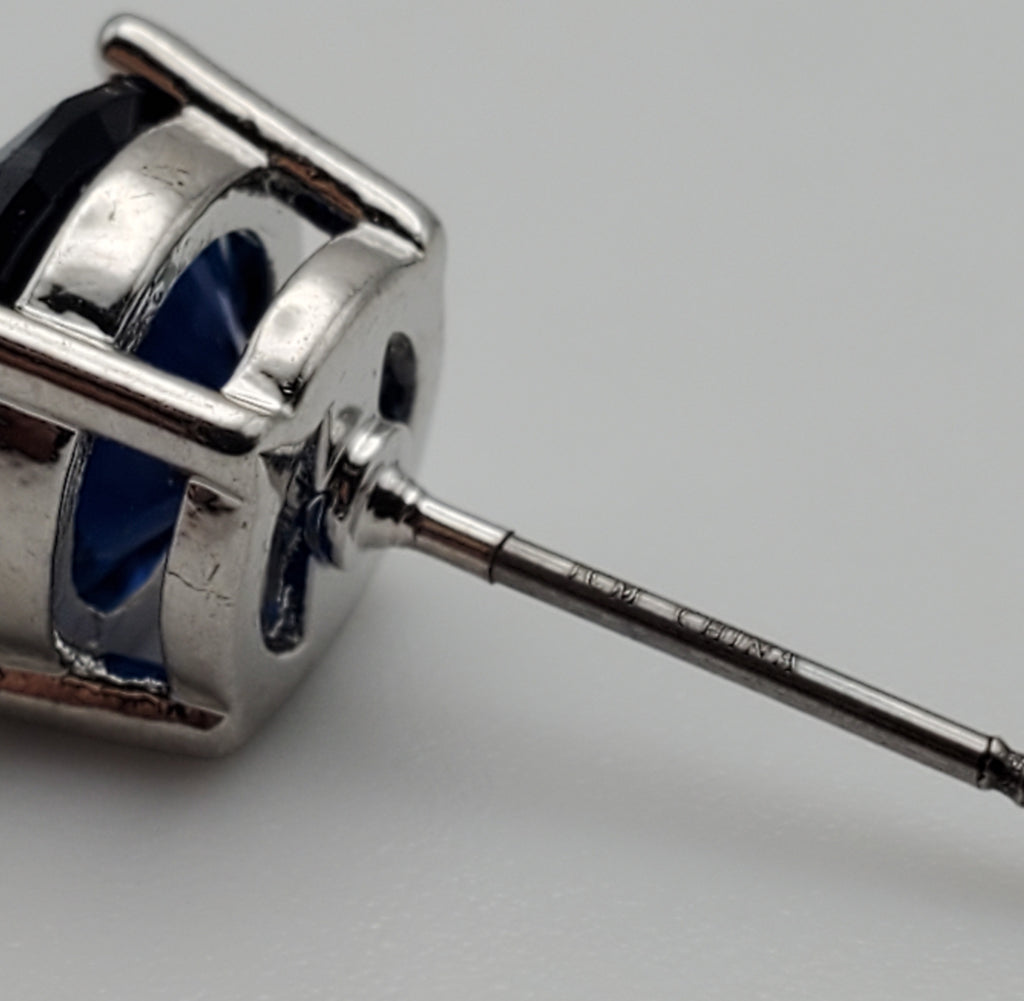 SINGLE UNMATCHED Dark Blue Crystal Stud Earring