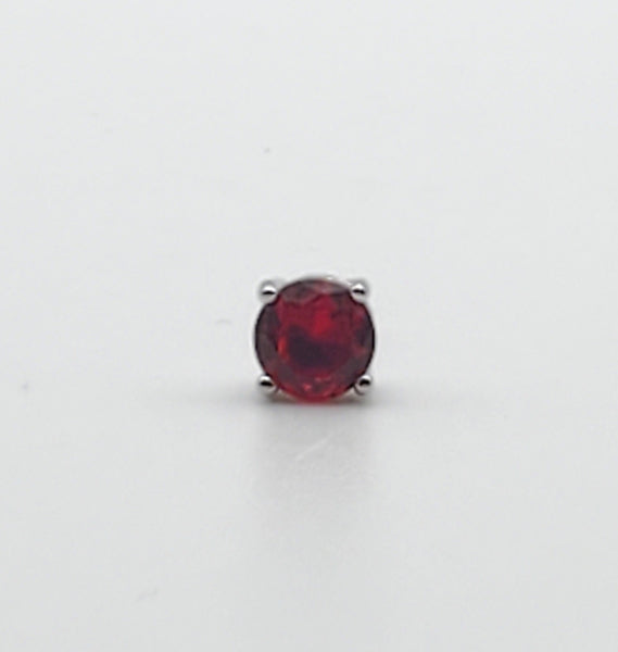 SINGLE UNMATCHED Red Crystal Stud Earring