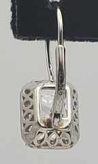 SINGLE UNMATCHED Rhinestone Sterling Silver Drop Earring