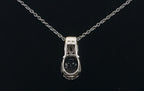 Smoky Quartz Sterling Silver Pendant on Chain Necklace - 21"