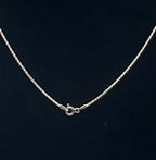 Vintage Blue Topaz Sterling Silver Pendant on Sterling Silver Chain Necklace - 22"