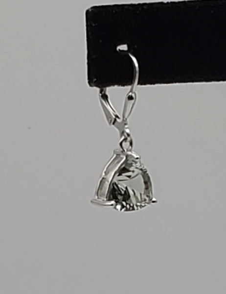 SINGLE UNMATCHED Prasiolite Sterling Silver Dangle Earring