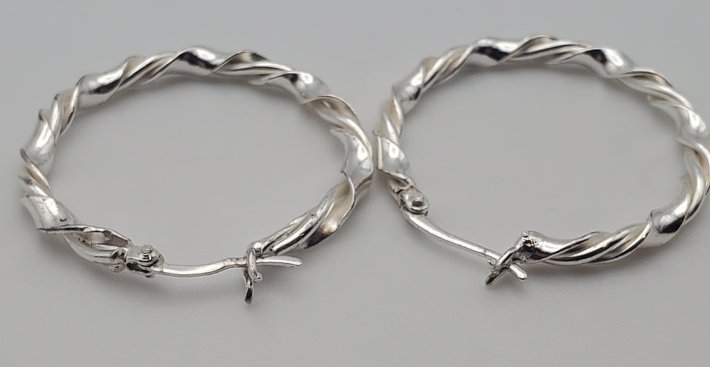 Vintage Twisted Hoop Earrings