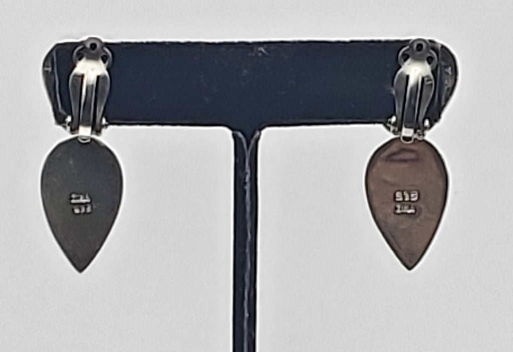 Zina - Vintage Sterling Silver Clip-On Earrings