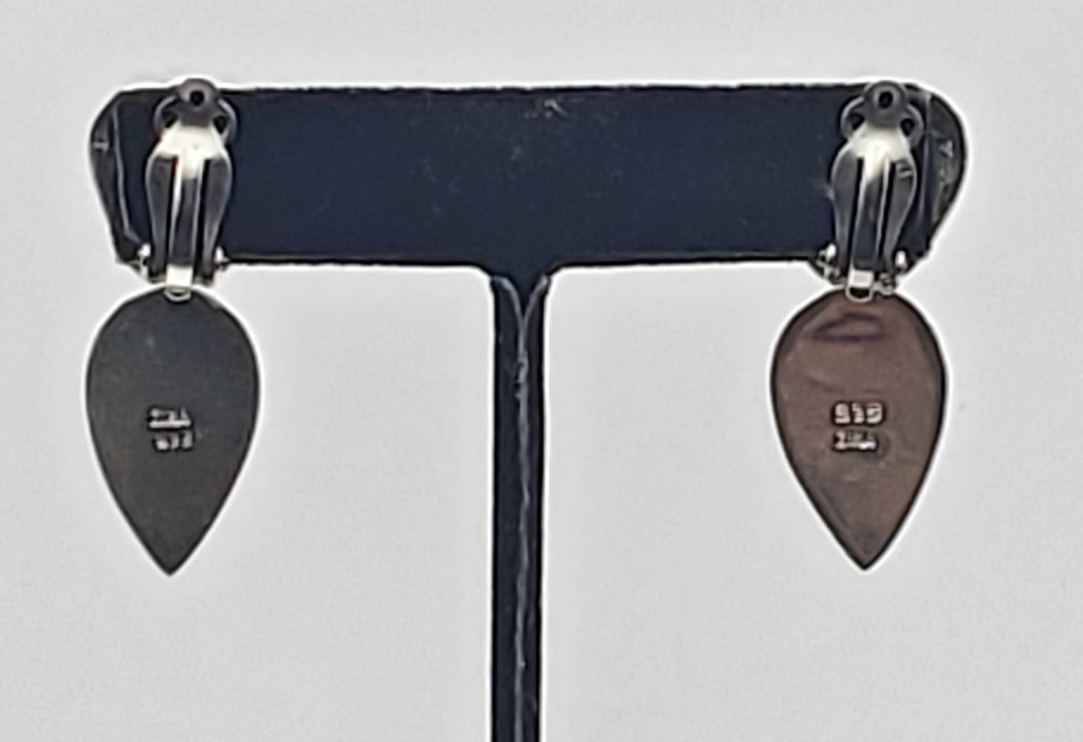 Zina - Vintage Sterling Silver Clip-On Earrings