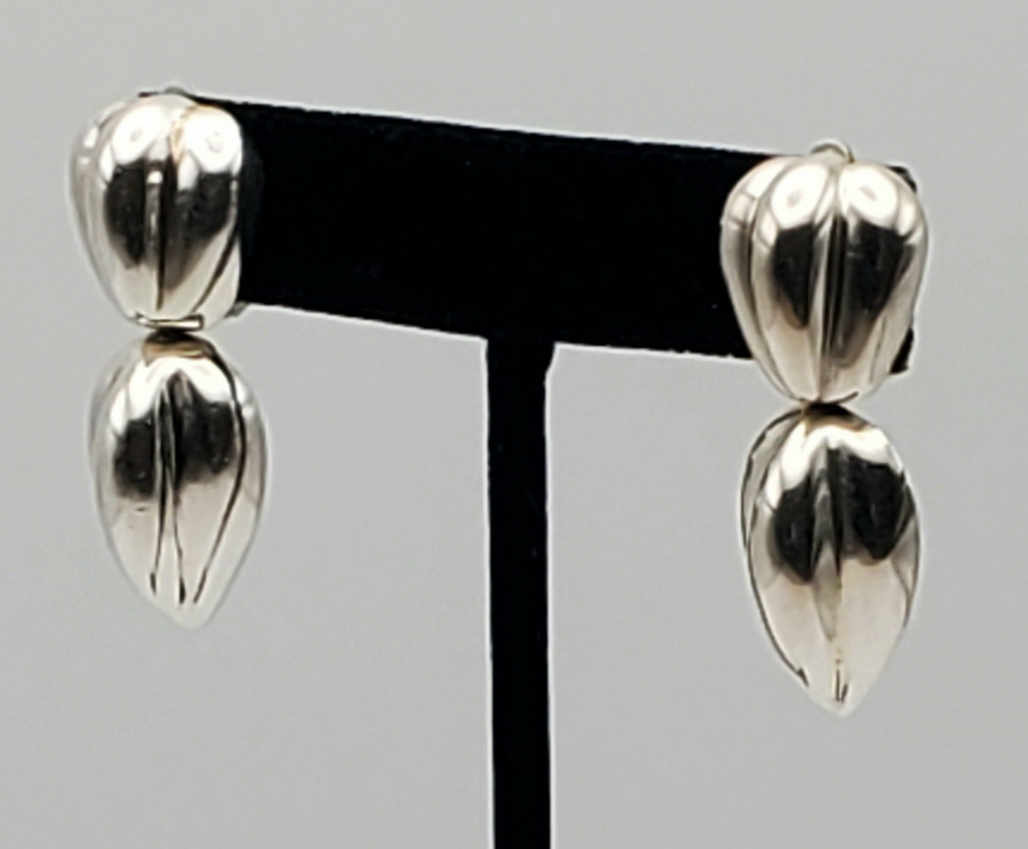 Zina - Vintage Sterling Silver Clip-On Earrings