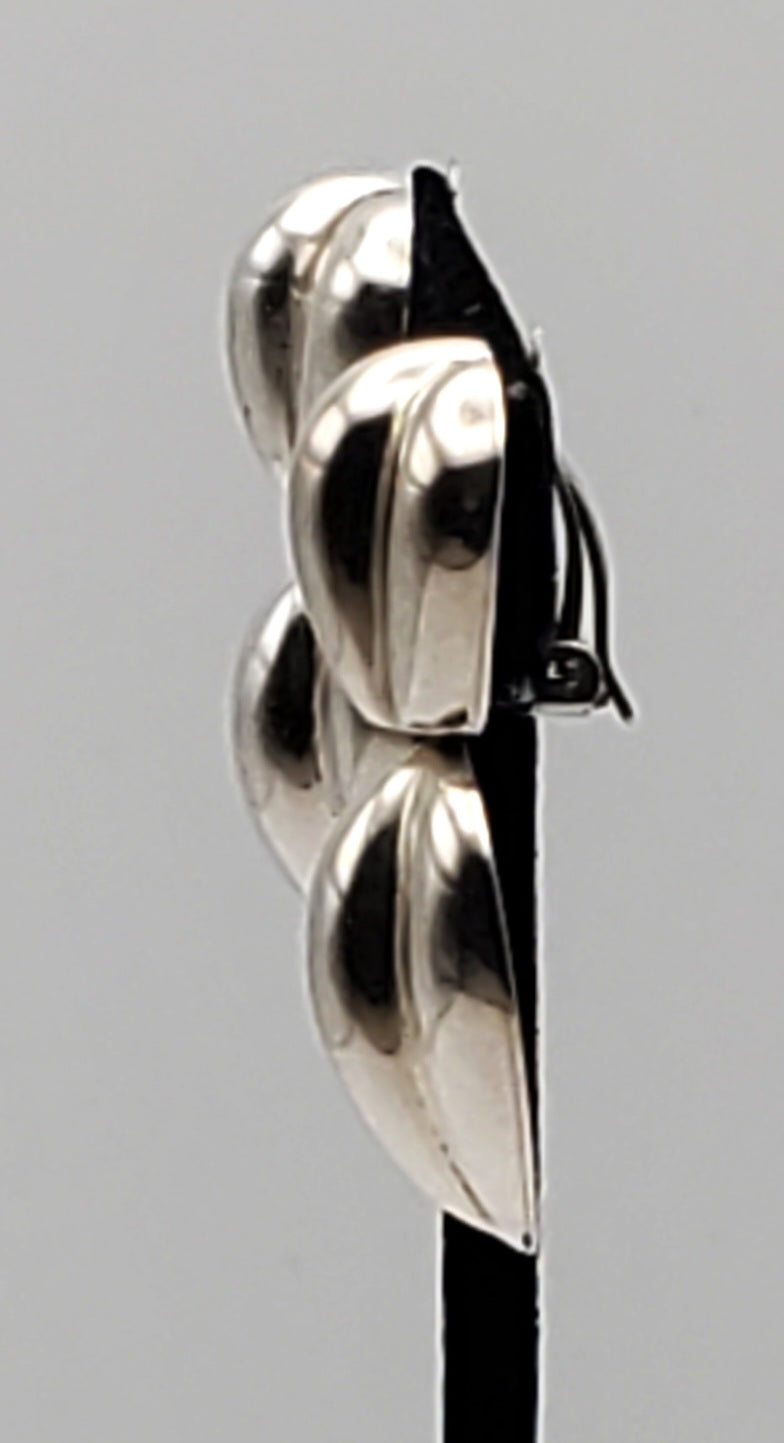 Zina - Vintage Sterling Silver Clip-On Earrings