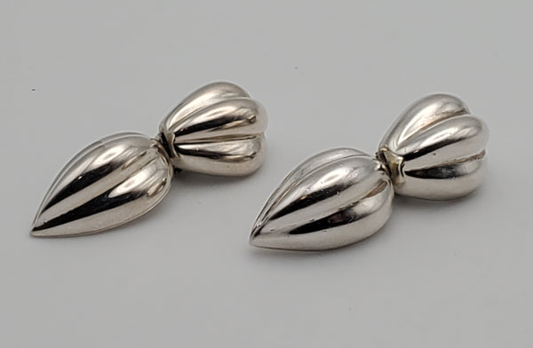 Zina - Vintage Sterling Silver Clip-On Earrings