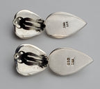 Zina - Vintage Sterling Silver Clip-On Earrings