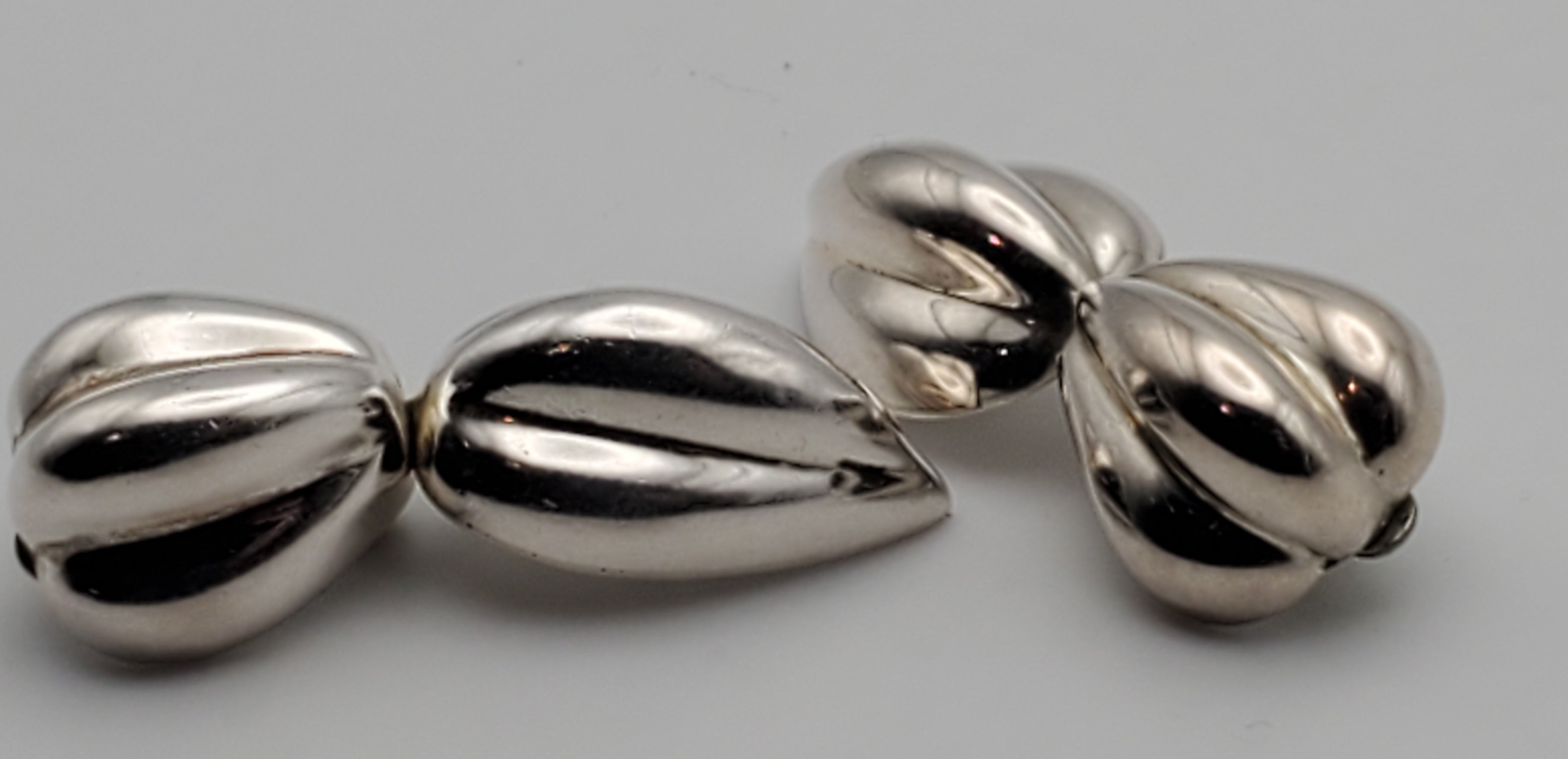 Zina - Vintage Sterling Silver Clip-On Earrings