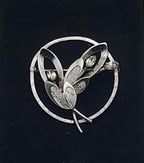 Carl-Art - Vintage Sterling Silver Rhinestone Bouquet Brooch