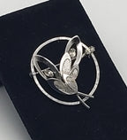 Carl-Art - Vintage Sterling Silver Rhinestone Bouquet Brooch