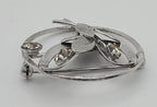 Carl-Art - Vintage Sterling Silver Rhinestone Bouquet Brooch