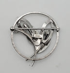 Carl-Art - Vintage Sterling Silver Rhinestone Bouquet Brooch