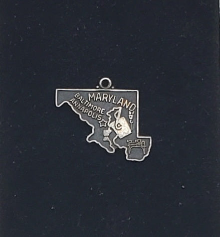 Vintage Sterling Silver Maryland State Charm