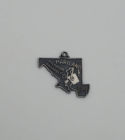 Vintage Sterling Silver Maryland State Charm