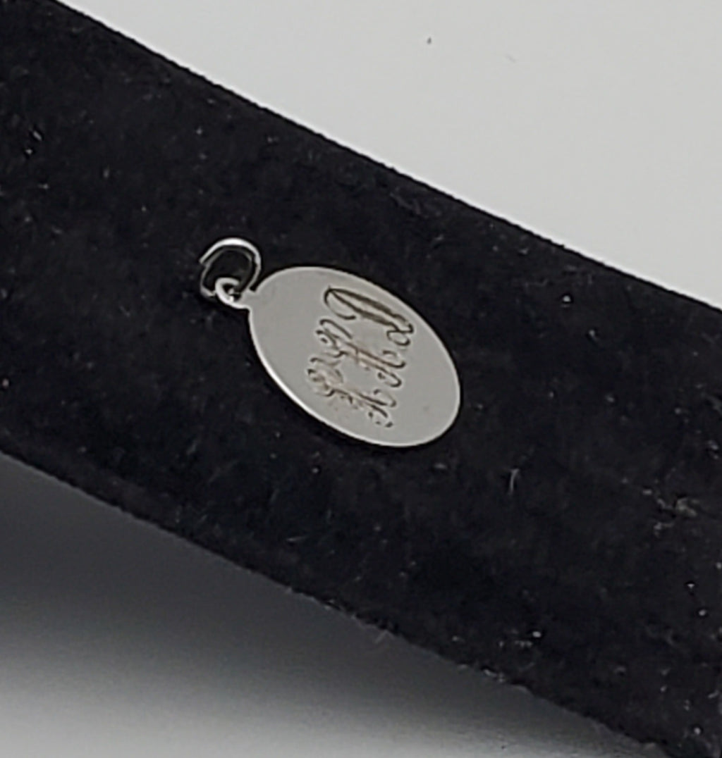 Vintage Sterling Silver Engraved Commemorative Monogram Pendant