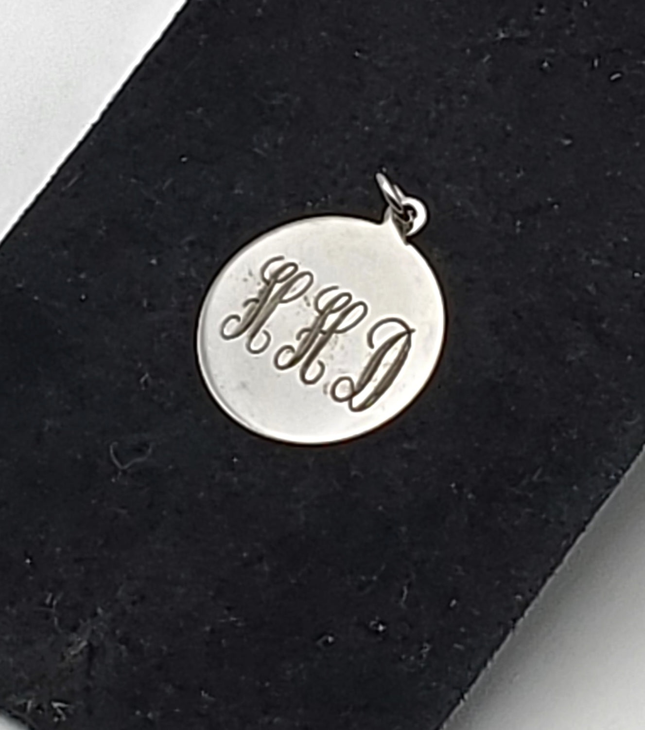 Vintage Sterling Silver Engraved Commemorative Monogram Pendant