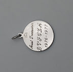Vintage Sterling Silver Engraved Commemorative Monogram Pendant