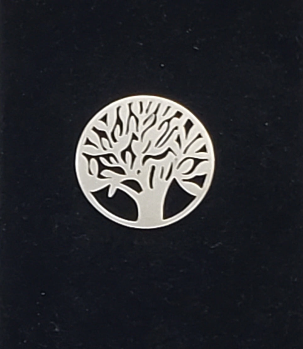 Vintage Silver Tone Metal Tree of Life Pendant