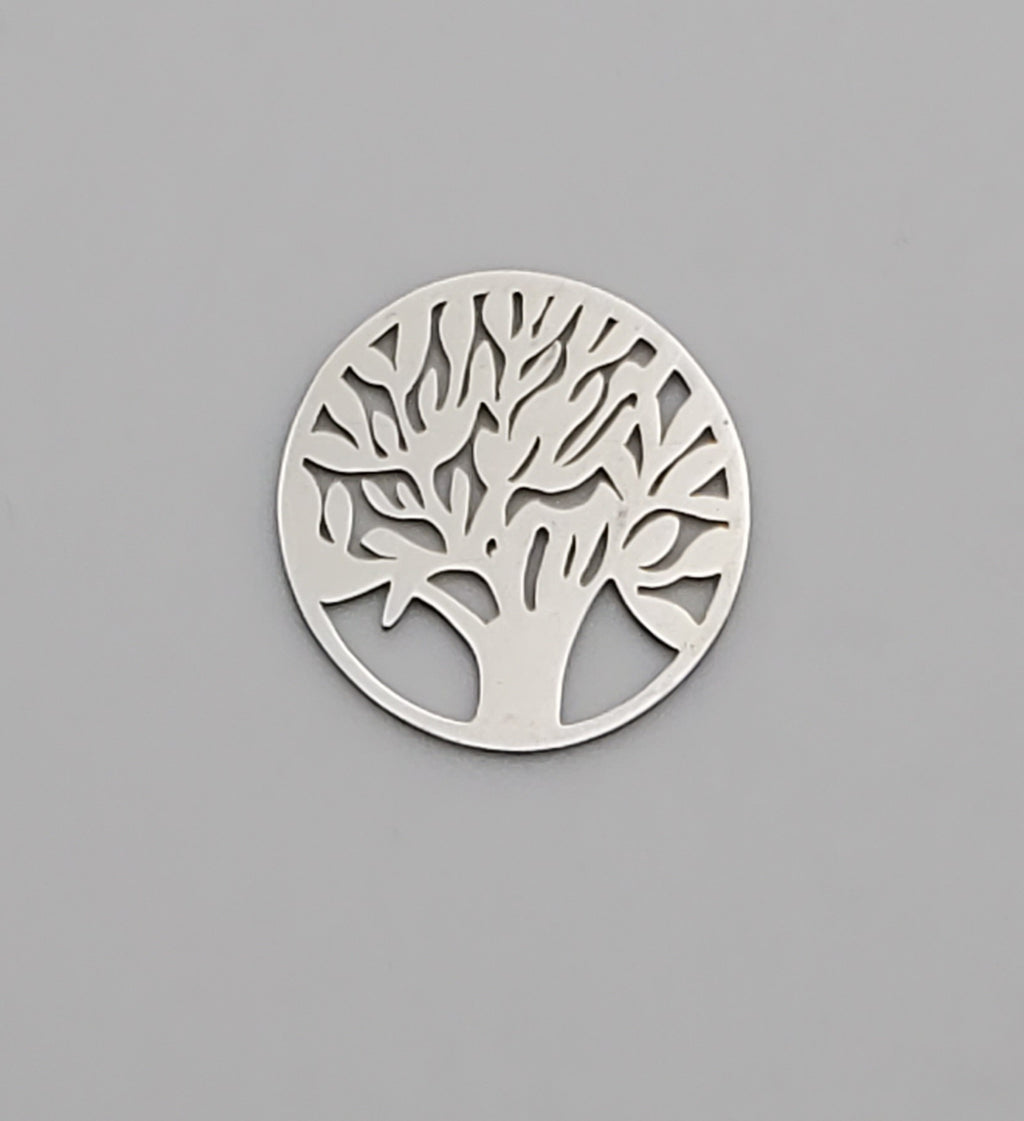 Vintage Silver Tone Metal Tree of Life Pendant