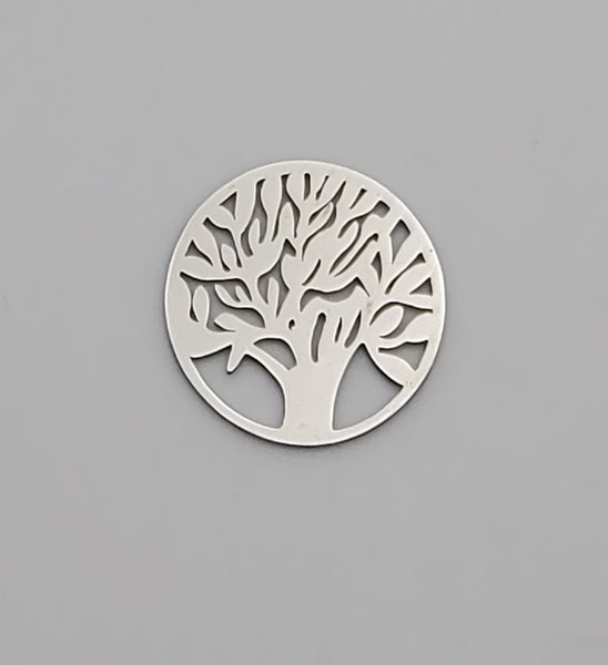 Vintage Silver Tone Metal Tree of Life Pendant