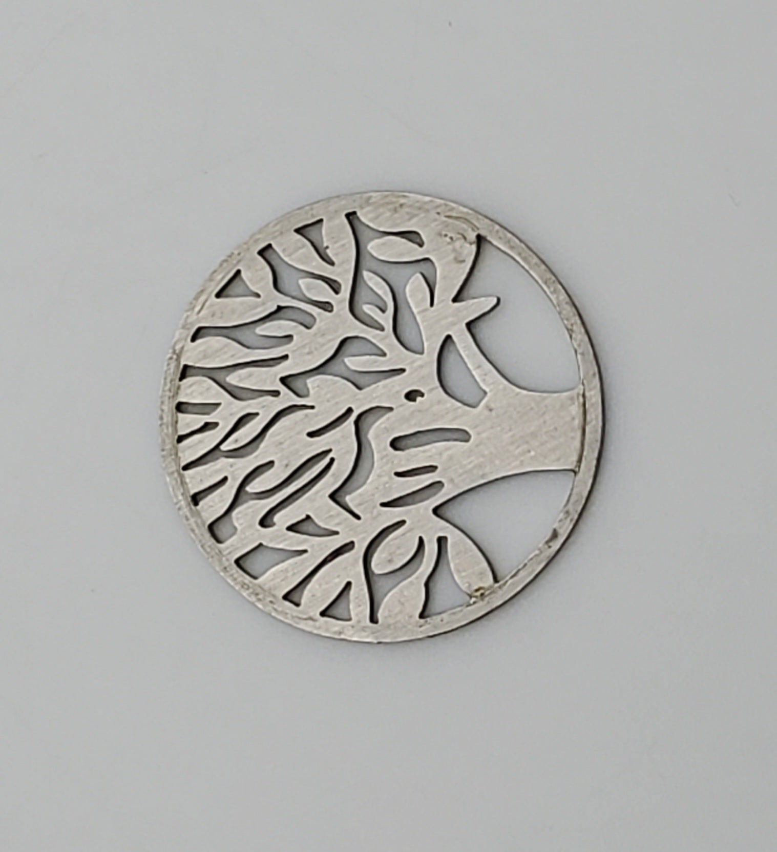 Vintage Silver Tone Metal Tree of Life Pendant