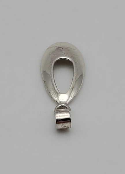 Vintage Sterling Silver Oval Dangle Pendant