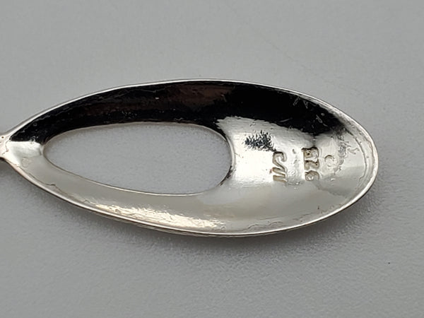Vintage Sterling Silver Oval Dangle Pendant