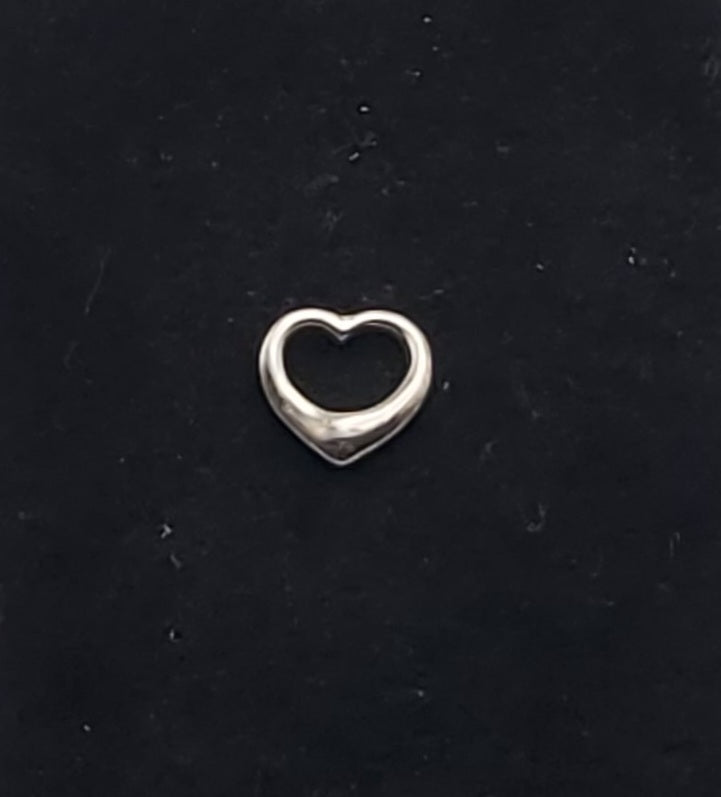 Vintage Sterling Silver Open Heart Pendant