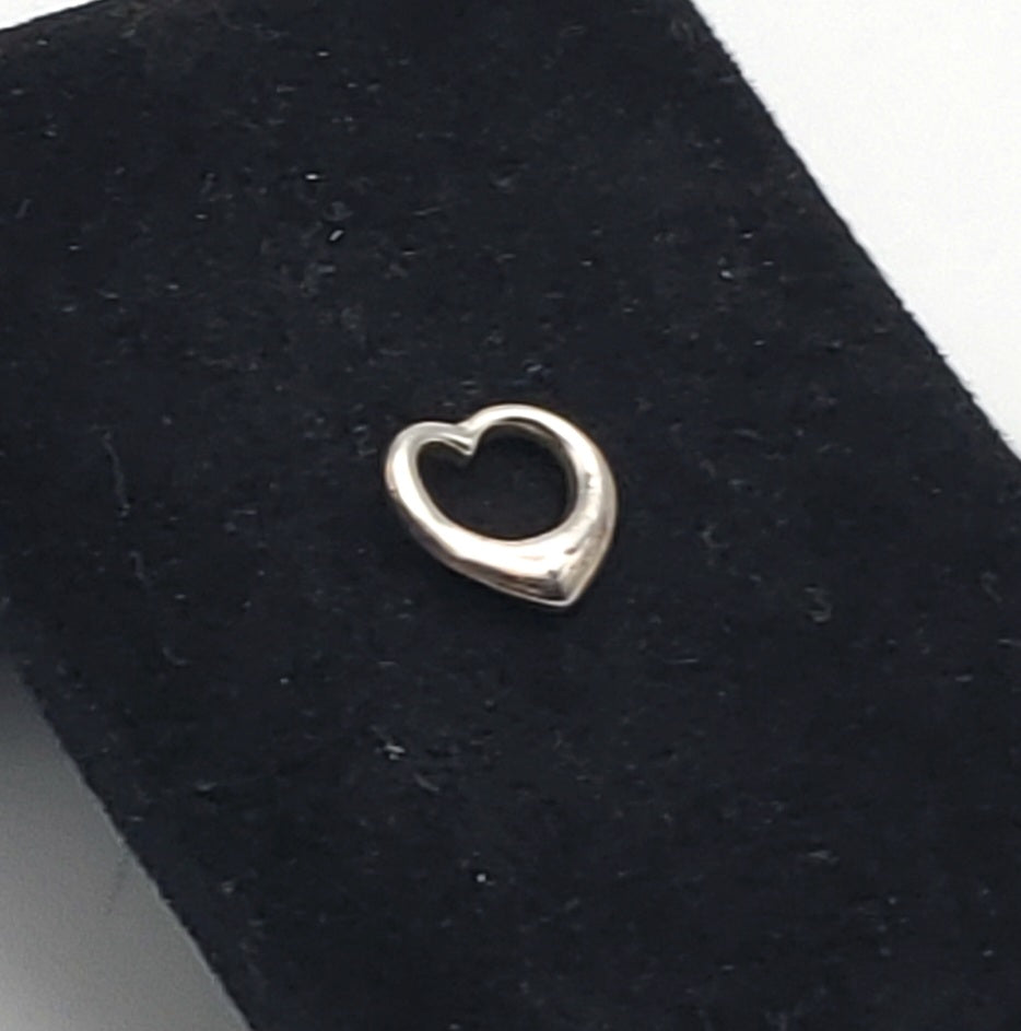 Vintage Sterling Silver Open Heart Pendant
