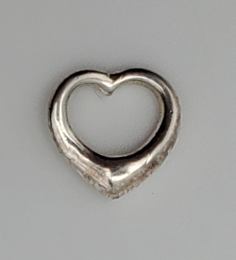Vintage Sterling Silver Open Heart Pendant