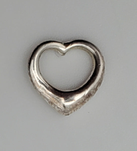 Vintage Sterling Silver Open Heart Pendant