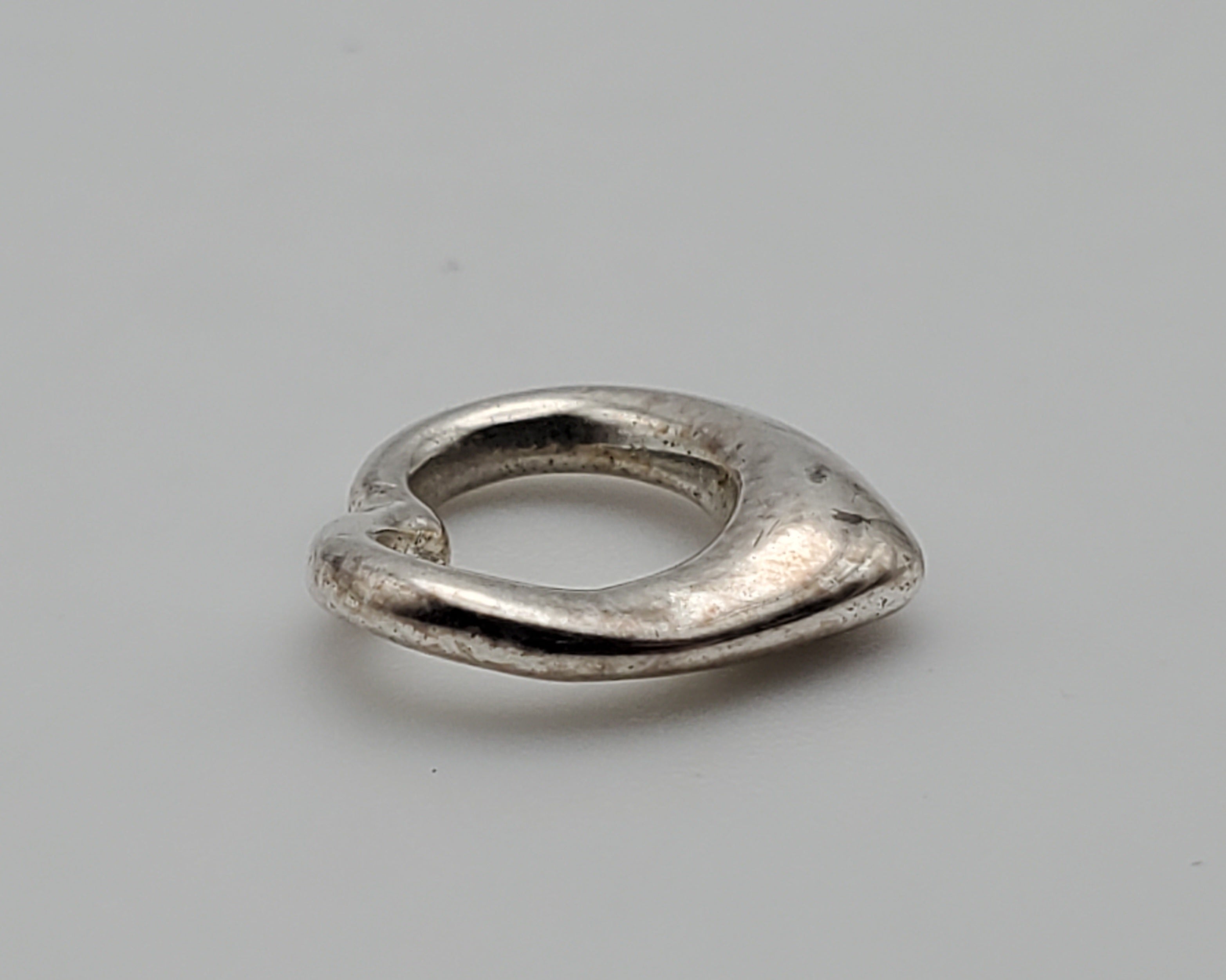 Vintage Sterling Silver Open Heart Pendant