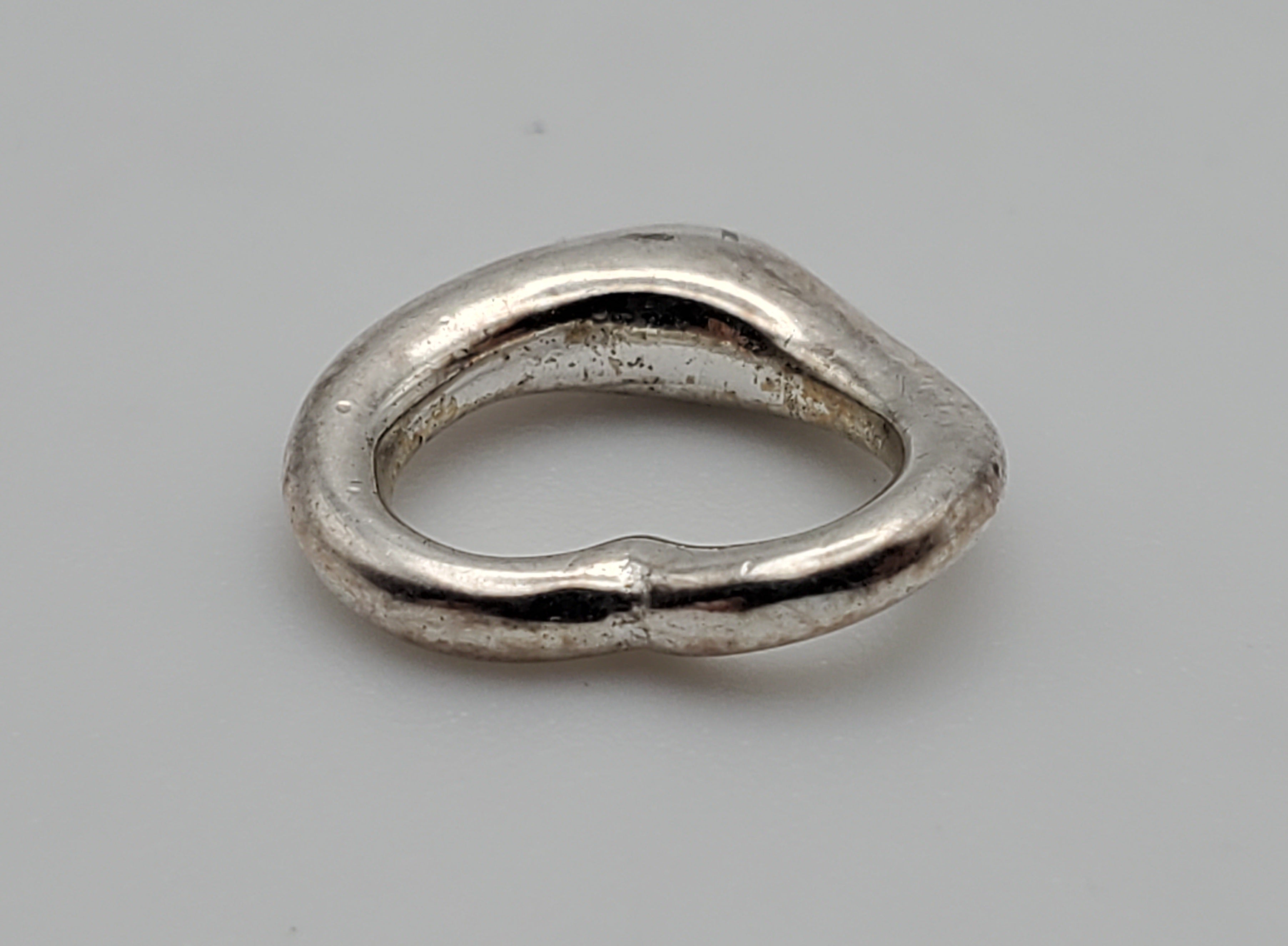 Vintage Sterling Silver Open Heart Pendant