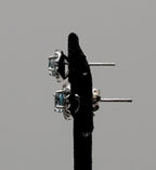 Blue Topaz Sterling Silver Stud Earrings