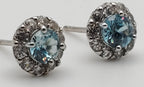 Blue Topaz Sterling Silver Stud Earrings