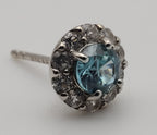 Blue Topaz Sterling Silver Stud Earrings