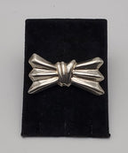 Vintage Handmade Sterling Silver Bow Brooch