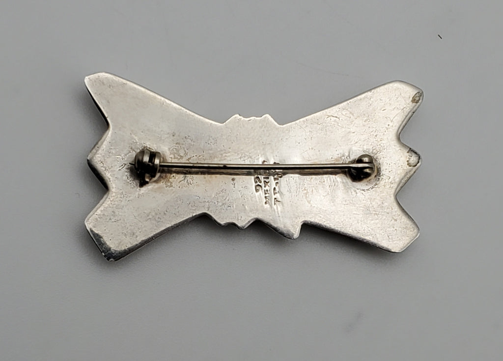 Vintage Handmade Sterling Silver Bow Brooch
