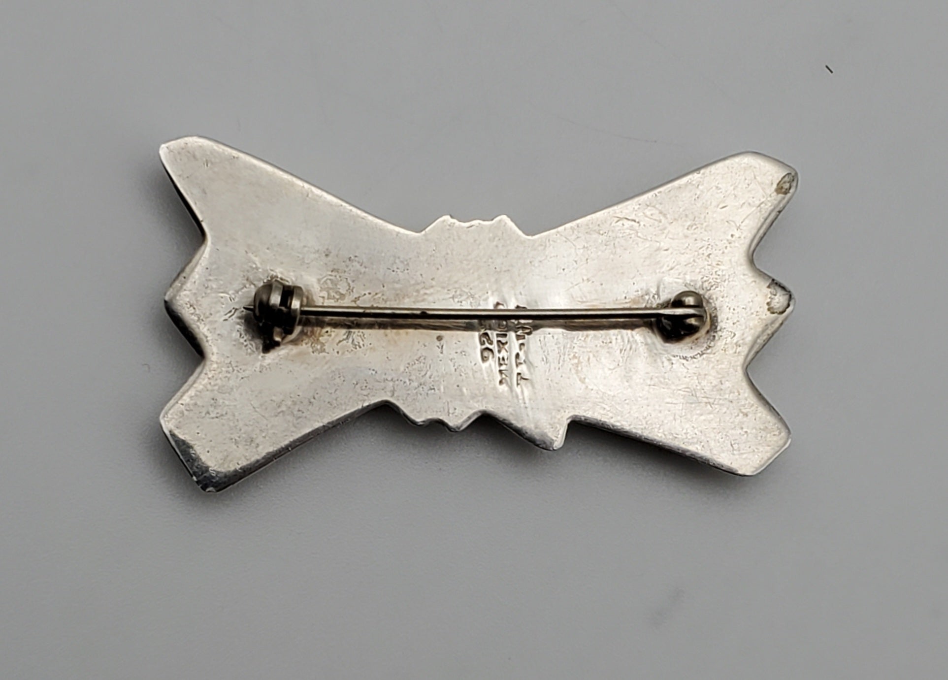 Vintage Handmade Sterling Silver Bow Brooch