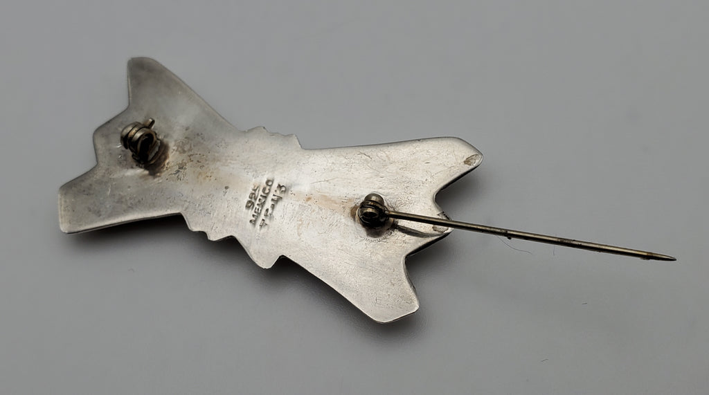 Vintage Handmade Sterling Silver Bow Brooch