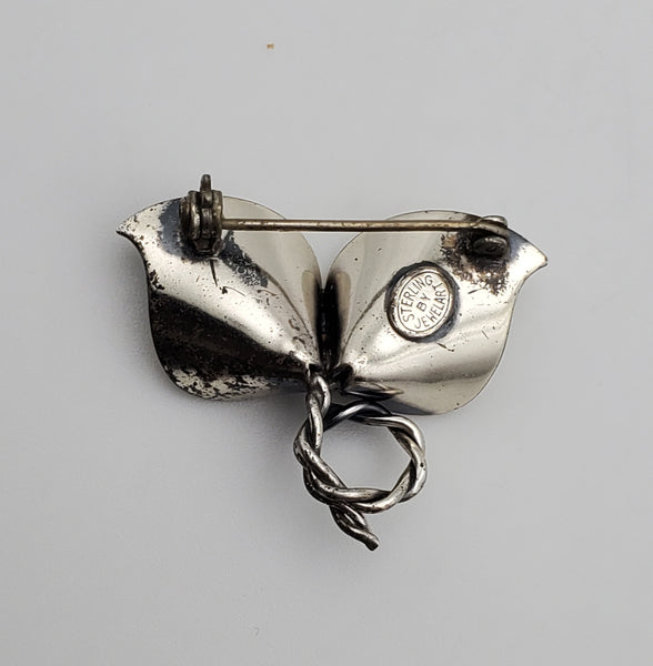 Jewelart - Vintage Sterling Silver Calla Lilies Brooch