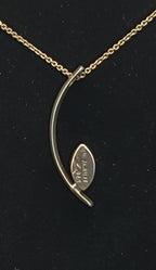 Drew M. Ruiz - Vintage Sterling Silver Iridescent Faceted Glass Modern Design Pendant on Sterling Silver Chain Necklace - 18"