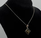 Vintage Handmade Sterling Silver Modern Design Seeds Pendant Sterling Silver Chain Necklace - 18"